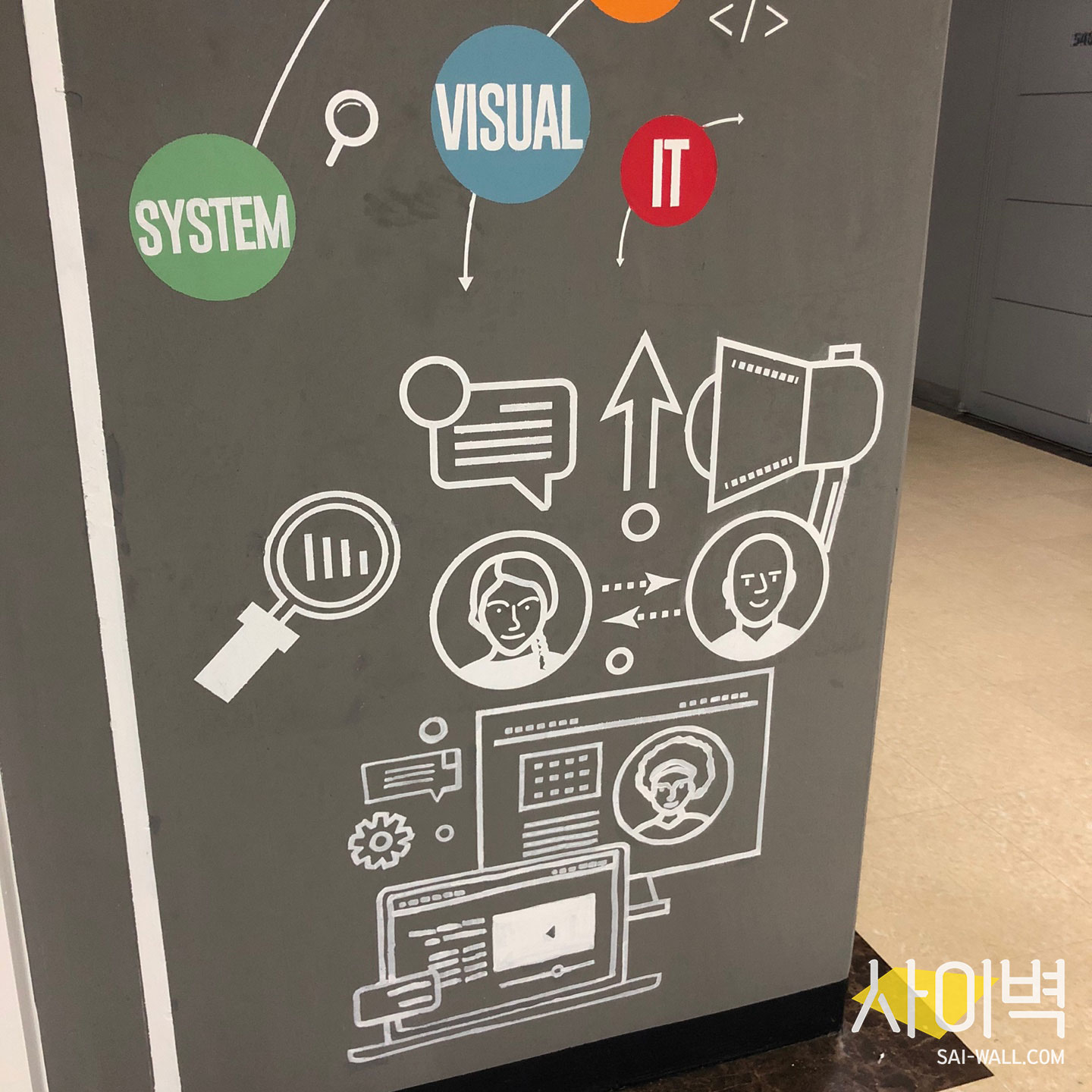 주신에이브이티 인테리어 벽화 시공 사진 1